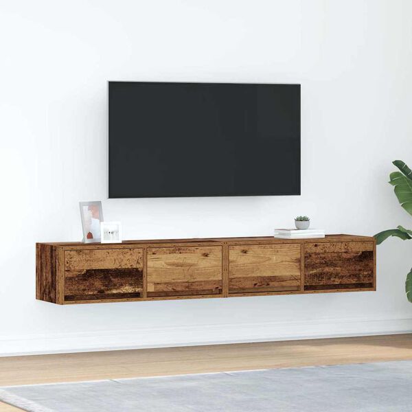 vidaXL TV Cabinets 2 pcs Old Wood 80x31x25.5 cm Engineered Wood