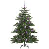 vidaXL Artificial Hinged Christmas Tree Green 150 cm PVC and Steel