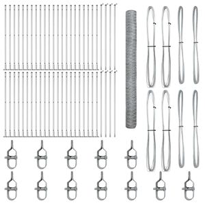 vidaXL Fence Post Silver