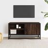 vidaXL TV Cabinet Brown Oak 80x34.5x40 cm Engineered Wood and Metal
