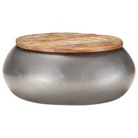 vidaXL Coffee Table Grey 68x68x30 cm Solid Reclaimed Wood
