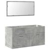 vidaXL 4 Piece Bathroom Furniture Set Concrete Grey Engineered Wood
