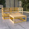 vidaXL 3 Piece Garden Lounge Set Solid Wood Pine