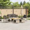 vidaXL Garden Sofa Set 6 pcs Light grey and dark grey Poly Rattan