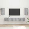 vidaXL TV Cabinet Set Wall-mounted 5 pcs Grey Sonoma Engineered Wood