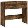 vidaXL Console Table Smoked Oak 90 x 35 x 80 cm Engineered Wood