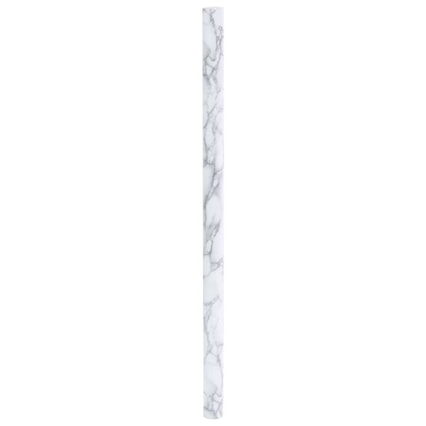 vidaXL Furniture Sticker Self-Adhesive Marble White 90x500 cm PVC