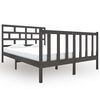 vidaXL Bed Frame without Mattress Grey Solid Wood Pine Small Double