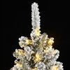 vidaXL Artificial Christmas Tree 150 LEDs and Flocked Snow 150 cm