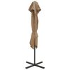 vidaXL Cantilever Garden Parasol with Double Top 250x250 cm Taupe