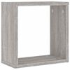 vidaXL Wall Cube Shelves 2 pcs Grey Sonoma 30x15x30 cm
