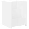 vidaXL Magazine Rack with Shelf White 35 x 35 x 45 cm Engineered Wood