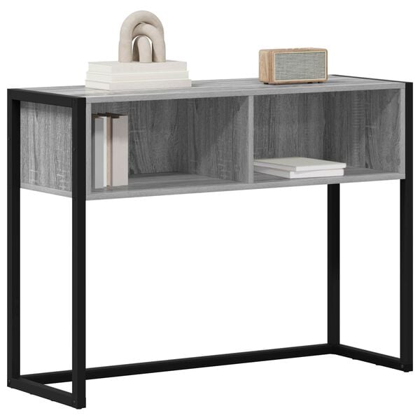 vidaXL End Table Grey Sonoma 100 x 36 x 75 cm Engineered Wood