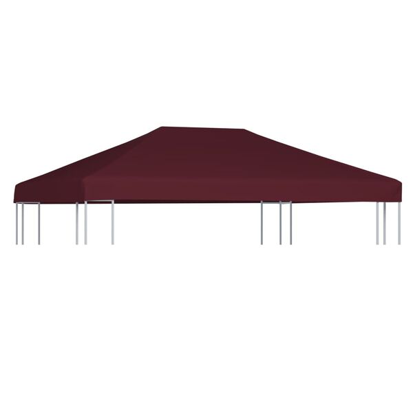 vidaXL Gazebo Top Cover 310 g/m² 3x4 m Bordeaux