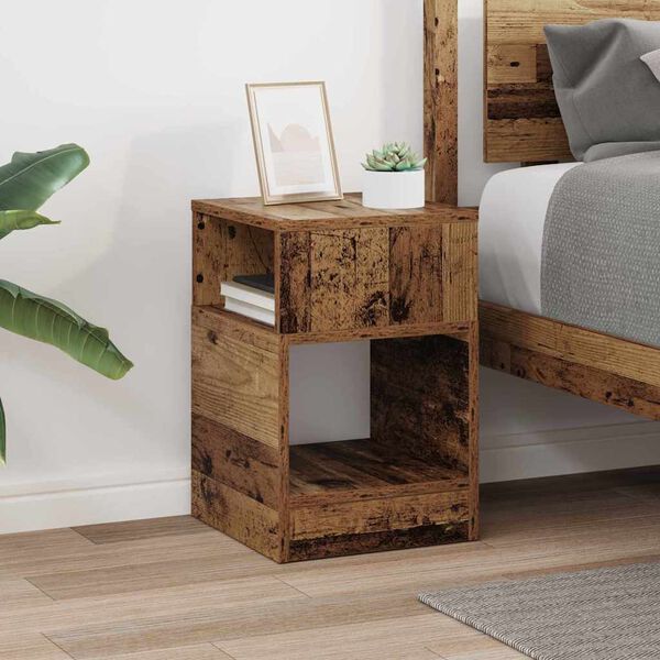vidaXL End Table Old Wood 30.5 x 30 x 45 cm Engineered Wood