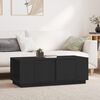 vidaXL Coffee Table Black 110x50x40 cm Solid Wood Pine