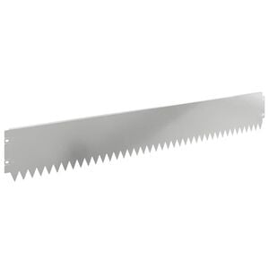 vidaXL Lawn Edging 10 pcs 103 x 15 cm Steel Silver