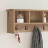 vidaXL Wall-Mounted Coat Rack with Shelf Artisan Oak 100 x 16 x 26 cm