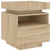 vidaXL Bedside Cabinets with LED Lights 2 pcs Sonoma Oak 40x39x48.5 cm