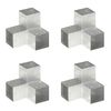 vidaXL Post Connectors 4 pcs Y Shape Galvanised Metal 101x101 mm