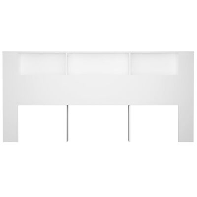 vidaXL Headboard Cabinet White 220x18.5x104.5 cm
