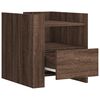 vidaXL Bedside Cabinet Brown Oak 45x50x50 cm Engineered Wood