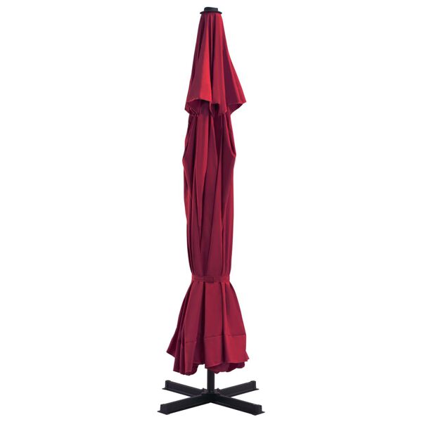 vidaXL Garden Parasol with Portable Base Red