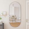 vidaXL Wall-mounted Mirror Black 45x100 cm Oval