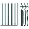 vidaXL Welded Wire Fence with Concrete Base 25 x 0.8 m Green Mesh