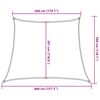 vidaXL Sunshade Sail 160 g/m&sup2; Dark Green 3/4x3 m HDPE