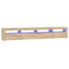 vidaXL TV Cabinet with LED Lights Sonoma Oak 240x35x40 cm