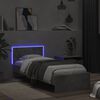 vidaXL Bed Frame without Mattress with LED Lights Concrete Grey 90x200 cm
