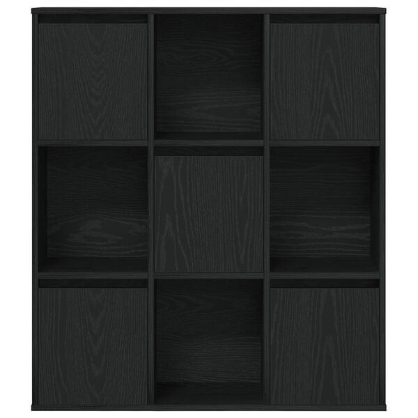 vidaXL Bookcase Black Oak 89x24x101.5 cm Engineered Wood
