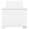 vidaXL Box Spring Bed with Mattress White 80x200 cm Faux Leather