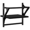 vidaXL Wall Shelves with Bars 2 pcs Black 30x25x30 cm
