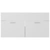 vidaXL Sink Cabinet with Built-in Basin White and Sonoma Oak Engineered Wood