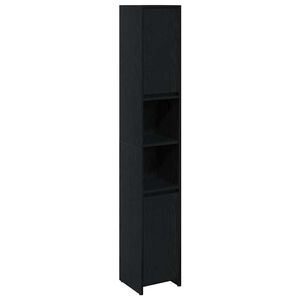 vidaXL Bathroom Cabinet Black Oak 30 x 30 x 183.5 cm Engineered Wood
