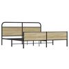 vidaXL Metal Bed Frame without Mattress Sonoma Oak 183x213 cm