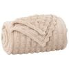 vidaXL Throw Blanket Beige 240 x 220 cm Fleece