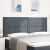 vidaXL Headboard Height Adjustable Dark grey 200 cm Velvet