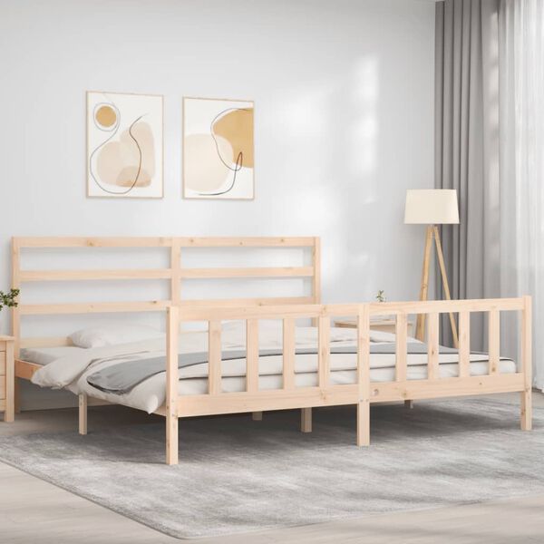 vidaXL Bed Frame without Mattress 200x200 cm Solid Wood Pine
