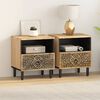 vidaXL Bedside Cabinets 2 pcs 40x33x46 cm Solid Wood Mango