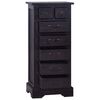 vidaXL Chest of Drawers Light Black 45x35x100 cm Solid Wood Mahogany