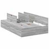 vidaXL Bed Frame with Storage Grey sonoma 120 x 190 cm Engineered wood