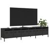 vidaXL TV Cabinet Black 202x39x43.5 cm Cold-rolled Steel