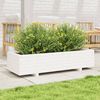vidaXL Garden Planter White 110x40x26.5 cm Solid Wood Pine