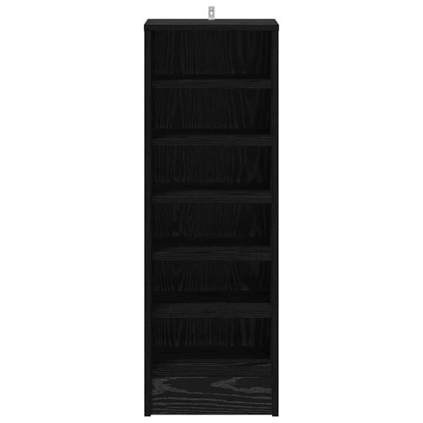 vidaXL Shoe Cabinet Black Oak 32 x 35 x 90 cm Engineered Wood