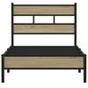 vidaXL Bed Frame without Mattress Sonoma Oak 107x203 cm Engineered Wood