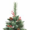 vidaXL Artificial Christmas Tree Green 240 cm PVC and Metal