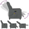 vidaXL Massage Recliner Chair Dark Grey 69 x 86 x 100 cm Fabric